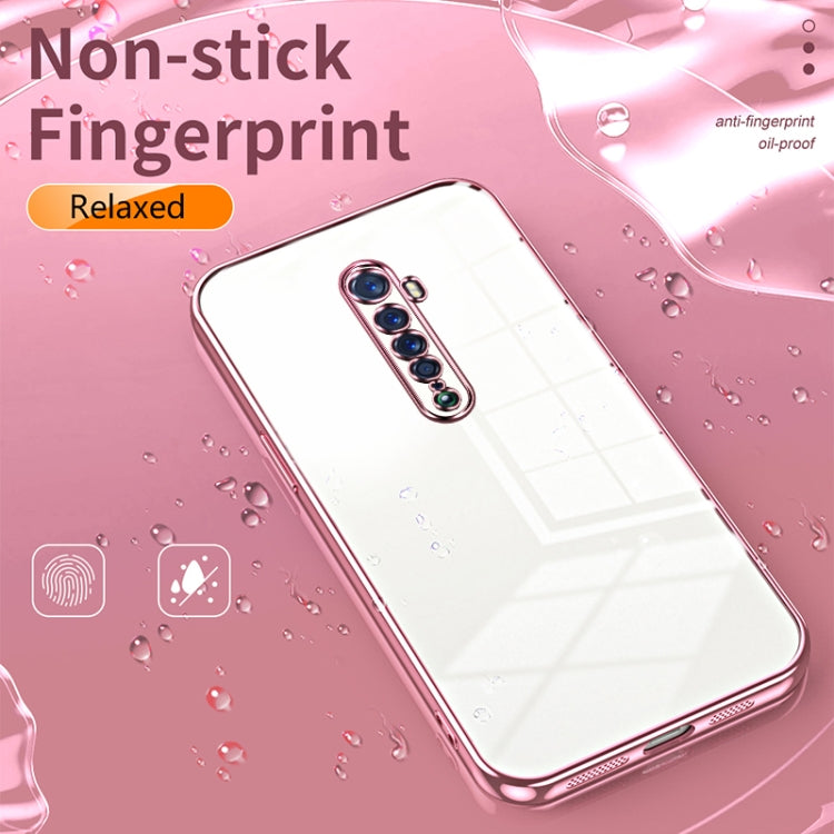 For OPPO Reno2 Transparent Plating Fine Hole Phone Case(Purple) - OPPO Cases by PMC Jewellery | Online Shopping South Africa | PMC Jewellery | Buy Now Pay Later Mobicred