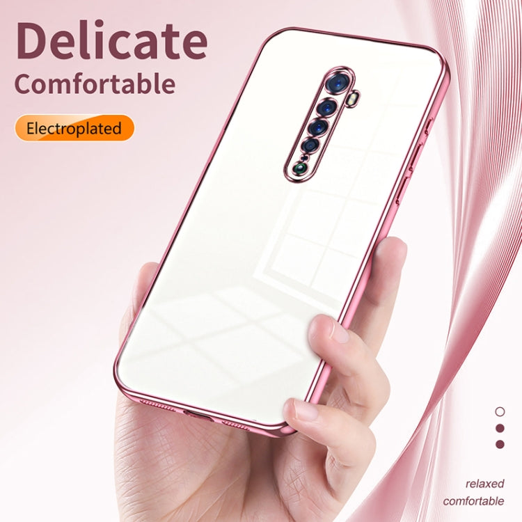 For OPPO Reno2 Transparent Plating Fine Hole Phone Case(Green) - OPPO Cases by PMC Jewellery | Online Shopping South Africa | PMC Jewellery | Buy Now Pay Later Mobicred