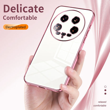 For Xiaomi 14 Ultra Transparent Plating Fine Hole Phone Case(Purple) - 14 Ultra Cases by PMC Jewellery | Online Shopping South Africa | PMC Jewellery | Buy Now Pay Later Mobicred