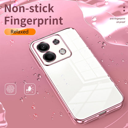 For Xiaomi Redmi Note 13 5G Transparent Plating Fine Hole Phone Case(Gold) - Note 13 Cases by PMC Jewellery | Online Shopping South Africa | PMC Jewellery