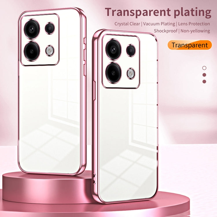 For Xiaomi Redmi Note 13 Pro 5G Transparent Plating Fine Hole Phone Case(Transparent) - Note 13 Pro Cases by PMC TechLife | Online Shopping South Africa | PMC TechLife