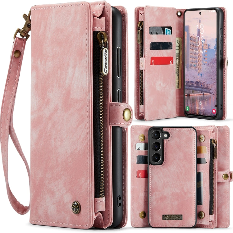 For Samsung Galaxy S24+ 5G CaseMe 008 Detachable Multifunctional Leather Phone Case(Pink) - Galaxy S24+ 5G Cases by CaseMe | Online Shopping South Africa | PMC Jewellery | Buy Now Pay Later Mobicred