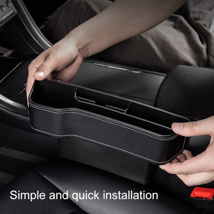 Car Multi-functional Console Box Cup Holder Seat Gap Side Storage Box, Frizzled Feather Style, Color:Grey(Front Passenger Seat) - Stowing Tidying by PMC TechLife | Online Shopping South Africa | PMC TechLife | Buy Now Pay Later Mobicred