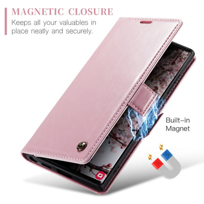 For Samsung Galaxy S24 Ultra 5G CaseMe 003 Crazy Horse Texture Flip Leather Phone Case(Pink) - Galaxy S24 Ultra 5G Cases by CaseMe | Online Shopping South Africa | PMC Jewellery | Buy Now Pay Later Mobicred