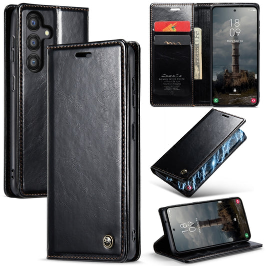 For Samsung Galaxy A55 5G CaseMe 003 Crazy Horse Texture Flip Leather Phone Case(Black) - Galaxy Phone Cases by CaseMe | Online Shopping South Africa | PMC Jewellery | Buy Now Pay Later Mobicred