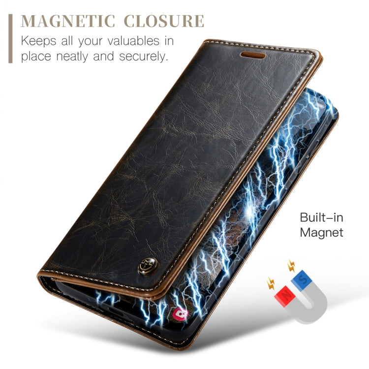 For Samsung Galaxy A55 5G CaseMe 003 Crazy Horse Texture Flip Leather Phone Case(Coffee) - Galaxy Phone Cases by CaseMe | Online Shopping South Africa | PMC Jewellery | Buy Now Pay Later Mobicred