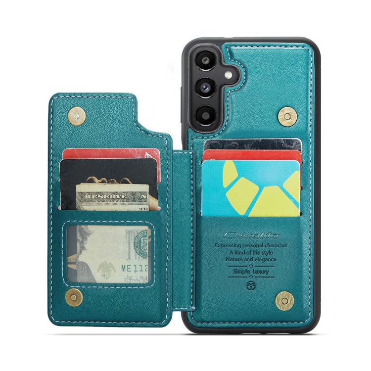 For Samsung Galaxy A55 5G CaseMe C22 PC+TPU Business Style RFID Anti-theft Leather Phone Case(Blue Green) - Galaxy Phone Cases by CaseMe | Online Shopping South Africa | PMC Jewellery | Buy Now Pay Later Mobicred