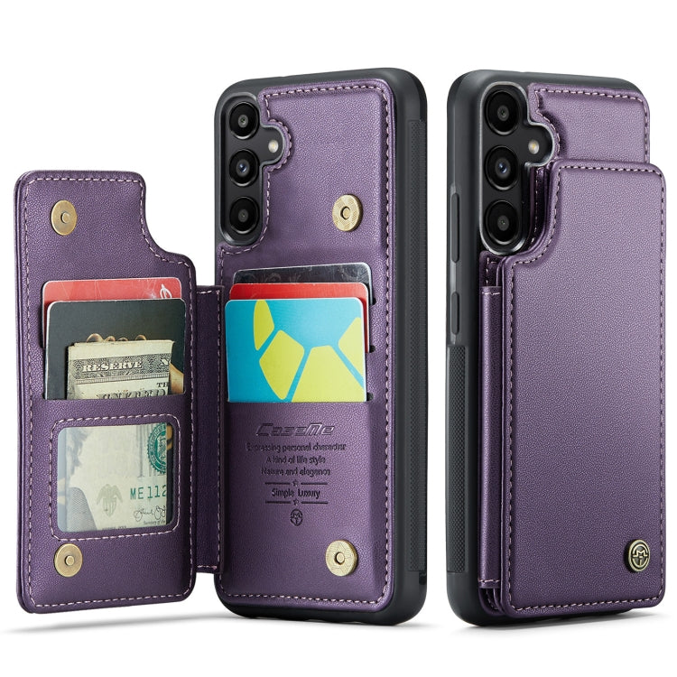 For Samsung Galaxy A35 5G CaseMe C22 PC+TPU Business Style RFID Anti-theft Leather Phone Case(Purple) - Galaxy Phone Cases by CaseMe | Online Shopping South Africa | PMC Jewellery | Buy Now Pay Later Mobicred