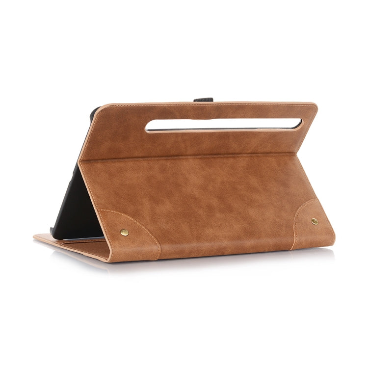 For Samsung Galaxy Tab S9 FE Retro Book Leather Tablet Case(Light Brown) - free shipping - PMC Jewellery - Order now!