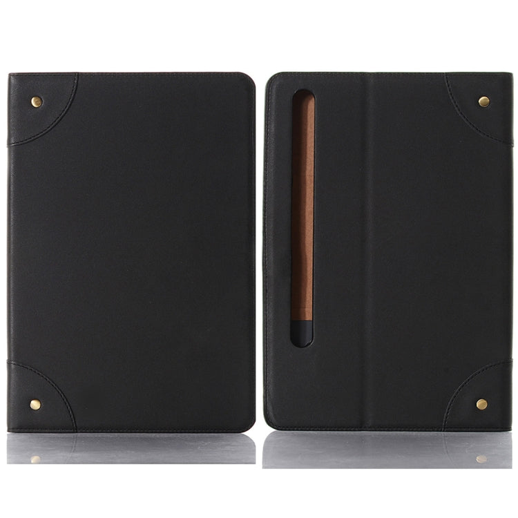 For Samsung Galaxy Tab S9 FE Retro Book Leather Tablet Case(Black) - Galaxy Tab S9 FE by PMC Jewellery | Online Shopping South Africa | PMC Jewellery | Buy Now Pay Later Mobicred