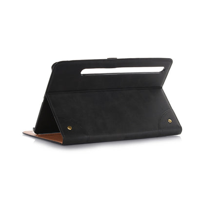 For Samsung Galaxy Tab S9 FE Retro Book Leather Tablet Case(Black) - Galaxy Tab S9 FE by PMC Jewellery | Online Shopping South Africa | PMC Jewellery | Buy Now Pay Later Mobicred