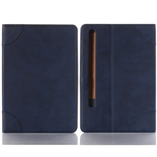 For Samsung Galaxy Tab S9 Retro Book Leather Tablet Case(Dark Blue) - Galaxy Tab S9 Cases by PMC Jewellery | Online Shopping South Africa | PMC Jewellery | Buy Now Pay Later Mobicred