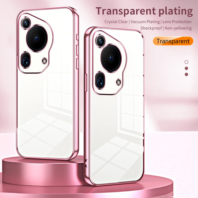 For Huawei Pura 70 Ultra Transparent Plating Fine Hole Phone Case(Transparent) - Huawei Cases by PMC Jewellery | Online Shopping South Africa | PMC Jewellery | Buy Now Pay Later Mobicred