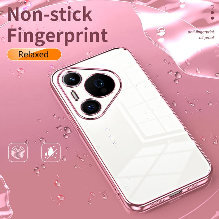 For Huawei Pura 70 Pro Transparent Plating Fine Hole Phone Case(Transparent) - Huawei Cases by PMC Jewellery | Online Shopping South Africa | PMC Jewellery | Buy Now Pay Later Mobicred