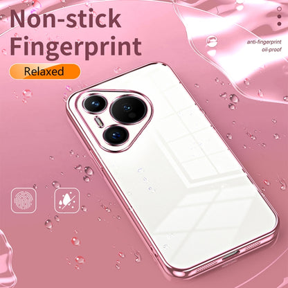 For Huawei Pura 70 Transparent Plating Fine Hole Phone Case(Transparent) - Huawei Cases by PMC Jewellery | Online Shopping South Africa | PMC Jewellery | Buy Now Pay Later Mobicred