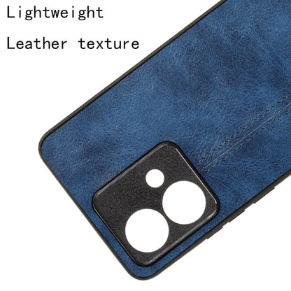 For Motorola Edge 40 Neo 5G Cow Pattern Sewing Back Cover Phone Case(Blue) - Motorola Cases by PMC Jewellery | Online Shopping South Africa | PMC Jewellery