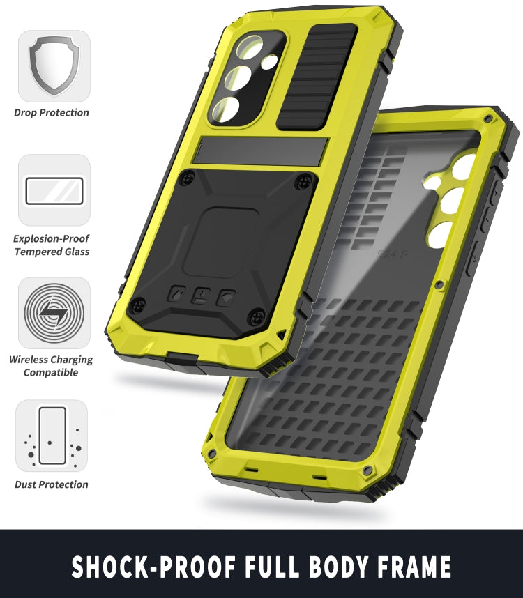 For Samsung Galaxy S24+ 5G R-JUST Life Waterproof Dustproof Shockproof Phone Case(Yellow) - Galaxy S24+ 5G Cases by R-JUST | Online Shopping South Africa | PMC Jewellery | Buy Now Pay Later Mobicred