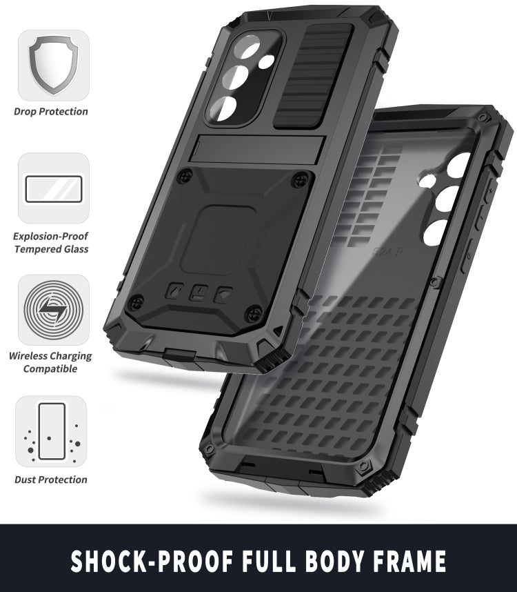 For Samsung Galaxy S24 5G R-JUST Life Waterproof Dustproof Shockproof Phone Case(Black) - free shipping - PMC TechLife - Order now!