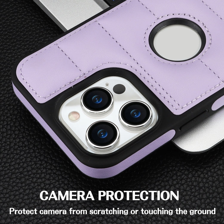 For iPhone 15 Plus Piano Key Hollow Cutout PU Phone Case(Light Purple) - free shipping - PMC TechLife - Order now!