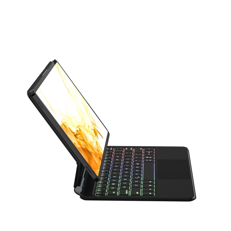 For Samsung Galaxy Tab S9 FE/S9/S8 M11P-B-S9 Magnetic Bluetooth Keyboard Leather Tablet Case(Black) - Samsung Keyboard by PMC TechLife | Online Shopping South Africa | PMC TechLife