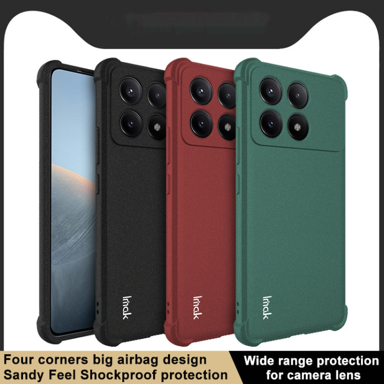 For Xiaomi Redmi K70 5G / K70 Pro 5G imak Shockproof Airbag TPU Phone Case(Matte Green) - K70 Pro Cases by imak | Online Shopping South Africa | PMC Jewellery | Buy Now Pay Later Mobicred