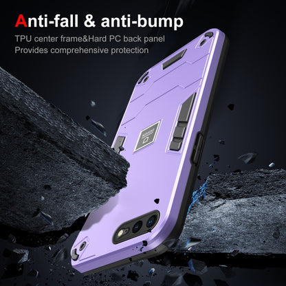 For iPhone 8 Plus / 7 Plus 2 in 1 Shockproof Phone Case(Purple) - More iPhone Cases by PMC Jewellery | Online Shopping South Africa | PMC Jewellery