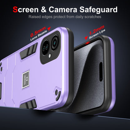 For Tecno Camon 19 Neo 2 in 1 Shockproof Phone Case(Purple) - Tecno Cases by PMC Jewellery | Online Shopping South Africa | PMC Jewellery | Buy Now Pay Later Mobicred