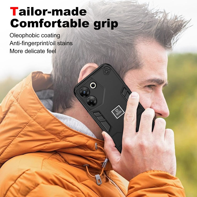 For Tecno Camon 20 Pro 5G 2 in 1 Shockproof Phone Case(Black) - Tecno Cases by PMC Jewellery | Online Shopping South Africa | PMC Jewellery | Buy Now Pay Later Mobicred