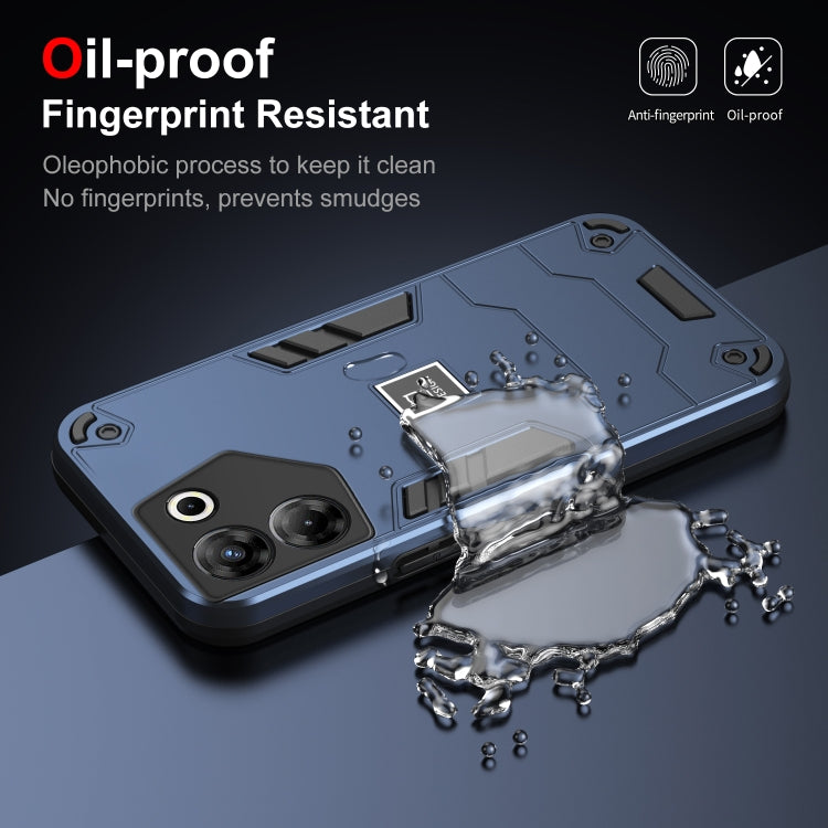 For Tecno Camon 20 Pro 5G 2 in 1 Shockproof Phone Case(Blue) - Tecno Cases by PMC TechLife | Online Shopping South Africa | PMC TechLife | Buy Now Pay Later Mobicred