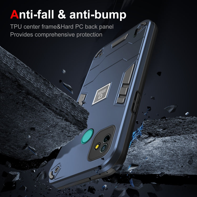 For Tecno Pop 5P 2 in 1 Shockproof Phone Case(Blue) - Tecno Cases by PMC TechLife | Online Shopping South Africa | PMC TechLife | Buy Now Pay Later Mobicred