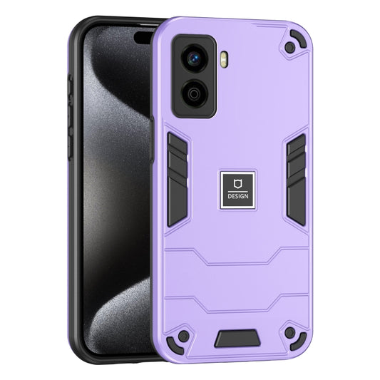 For Tecno Pop 6 No Fingerprints 2 in 1 Shockproof Phone Case(Purple) - Tecno Cases by PMC Jewellery | Online Shopping South Africa | PMC Jewellery | Buy Now Pay Later Mobicred