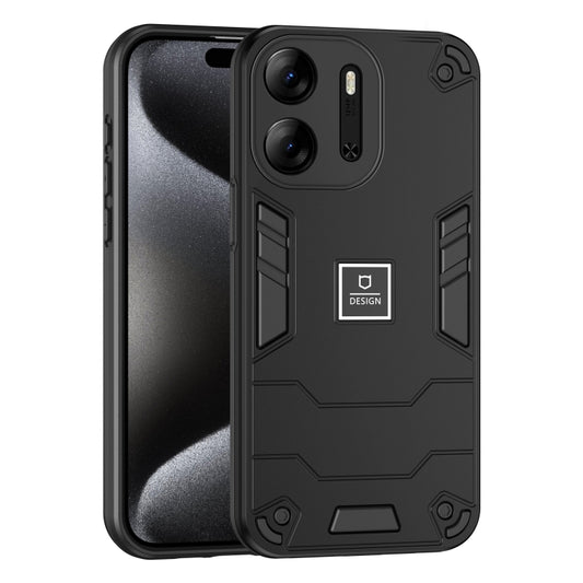 For Tecno Pop 7 Pro 2 in 1 Shockproof Phone Case(Black) - Tecno Cases by PMC Jewellery | Online Shopping South Africa | PMC Jewellery | Buy Now Pay Later Mobicred