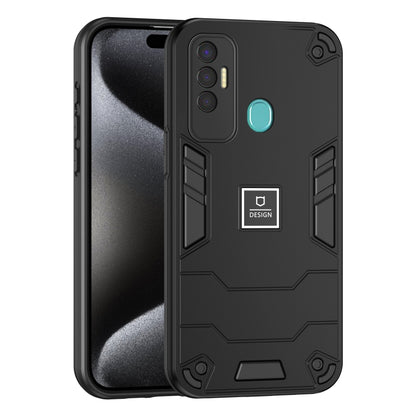 For Tecno Spark 7P 2 in 1 Shockproof Phone Case(Black) - Tecno Cases by PMC Jewellery | Online Shopping South Africa | PMC Jewellery | Buy Now Pay Later Mobicred