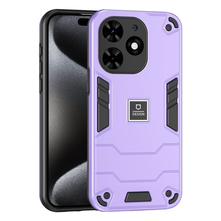 For Tecno Spark Go 2024 2 in 1 Shockproof Phone Case(Purple) - Tecno Cases by PMC Jewellery | Online Shopping South Africa | PMC Jewellery | Buy Now Pay Later Mobicred