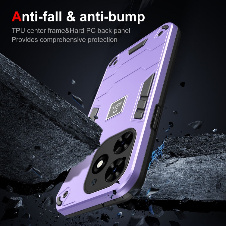 For Tecno Spark Go 2024 2 in 1 Shockproof Phone Case(Purple) - Tecno Cases by PMC Jewellery | Online Shopping South Africa | PMC Jewellery | Buy Now Pay Later Mobicred