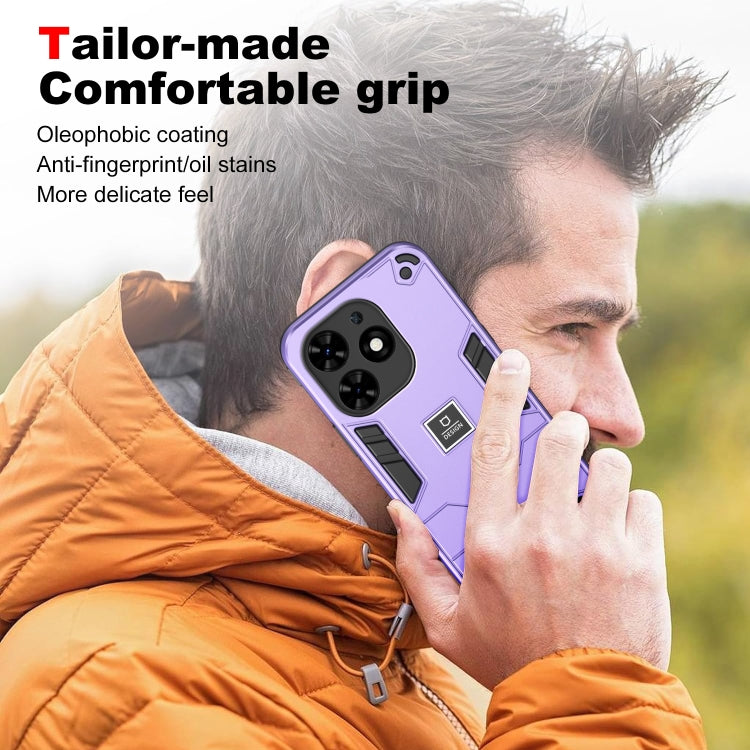 For Tecno Spark Go 2024 2 in 1 Shockproof Phone Case(Purple) - Tecno Cases by PMC Jewellery | Online Shopping South Africa | PMC Jewellery | Buy Now Pay Later Mobicred