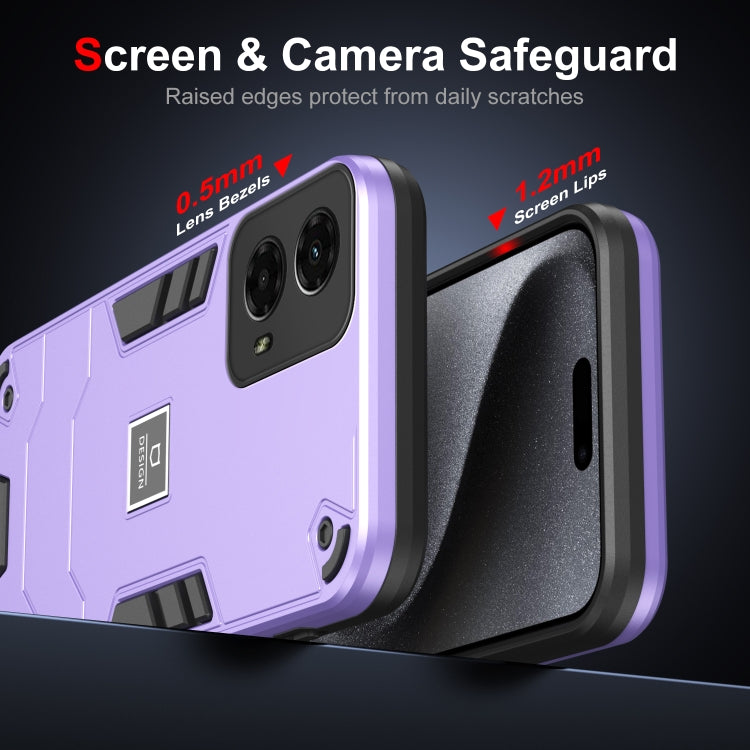 For Motorola Moto G 2024 5G Shockproof TPU Hybrid PC Phone Case(Purple) - Motorola Cases by PMC Jewellery | Online Shopping South Africa | PMC Jewellery | Buy Now Pay Later Mobicred