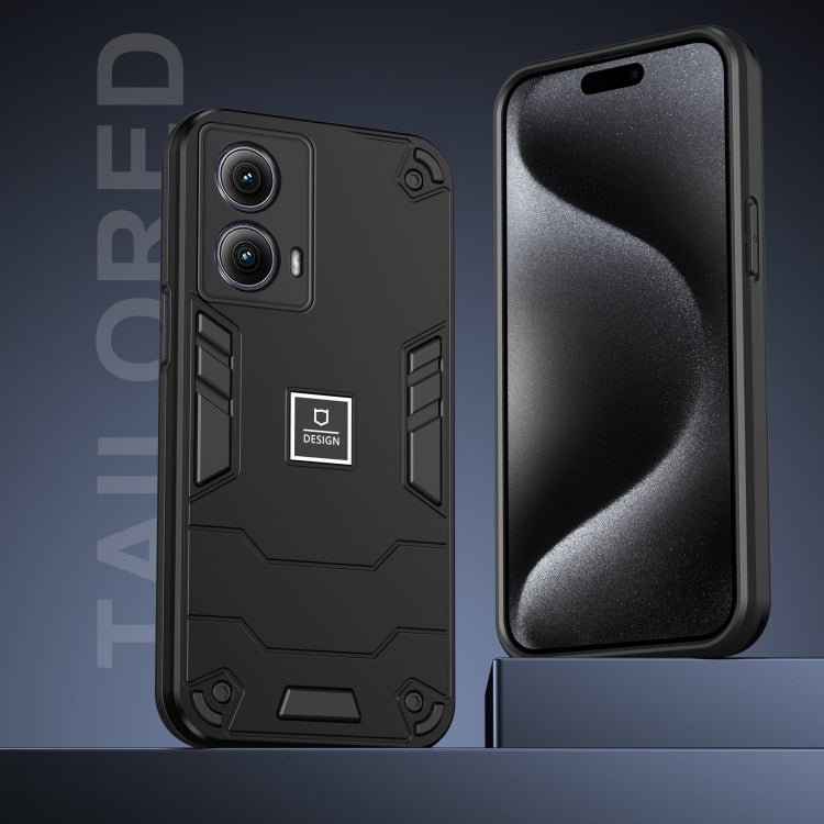 For Motorola Edge 5G 2024 Shockproof TPU Hybrid PC Phone Case(Black) - Motorola Cases by PMC Jewellery | Online Shopping South Africa | PMC Jewellery | Buy Now Pay Later Mobicred