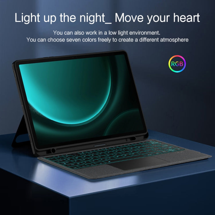 For Samsung Galaxy Tab S9+ / S9 FE+ YJ-S9+ Split Bluetooth Keyboard Leather Tablet Case - Samsung Keyboard by PMC TechLife | Online Shopping South Africa | PMC TechLife