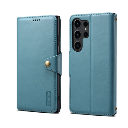 For Samsung Galaxy S24 Ultra 5G Denior Cowhide Texture Wallet Style Leather Phone Case(Blue) - Galaxy S24 Ultra 5G Cases by Denior | Online Shopping South Africa | PMC Jewellery | Buy Now Pay Later Mobicred