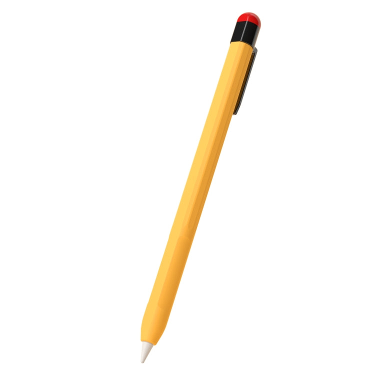 For Apple Pencil 2 Pen Clip Silicone Stylus Pen Protective Case(Yellow) - free shipping - PMC Jewellery - Order now!