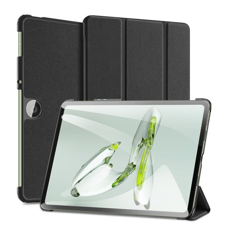 For OnePlus Pad Go/OPPO Pad Air2 DUX DUCIS Domo Series Magnetic Flip Leather Tablet Case(Black) - Others by DUX DUCIS | Online Shopping South Africa | PMC Jewellery | Buy Now Pay Later Mobicred