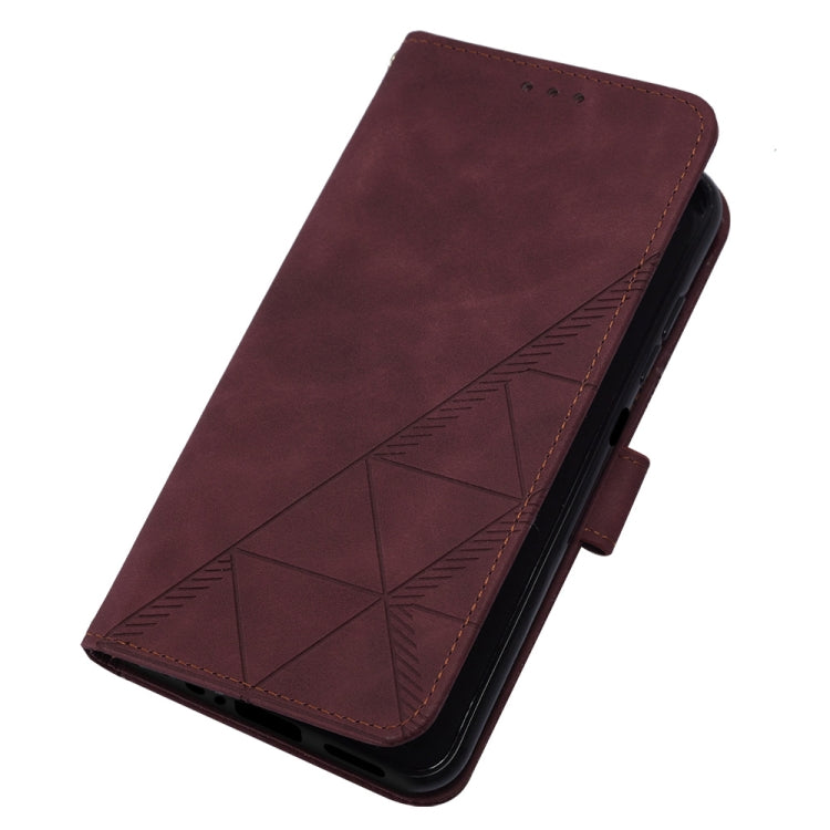 For Motorola Moto G Power 5G 2024 Crossbody 3D Embossed Flip Leather Phone Case(Wine Red) - Motorola Cases by PMC Jewellery | Online Shopping South Africa | PMC Jewellery | Buy Now Pay Later Mobicred