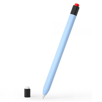 For Apple Pencil 1 Retro Pencil Style Liquid Silicone Stylus Case(Blue) - Pencil Accessories by PMC Jewellery | Online Shopping South Africa | PMC Jewellery