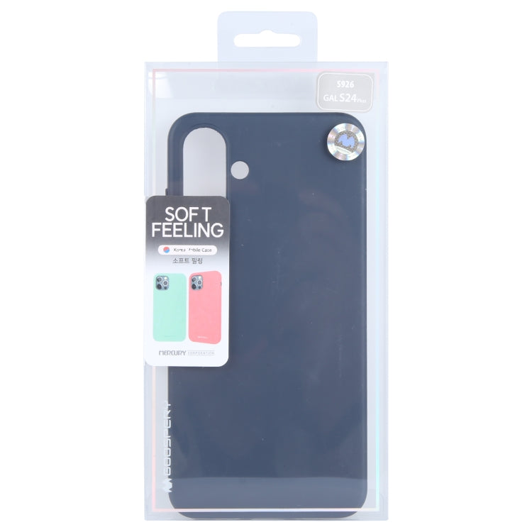 For Samsung Galaxy S24+ 5G GOOSPERY SOFT FEELING Liquid TPU Soft Phone Case(Dark Blue) - Galaxy S24+ 5G Cases by GOOSPERY | Online Shopping South Africa | PMC Jewellery | Buy Now Pay Later Mobicred