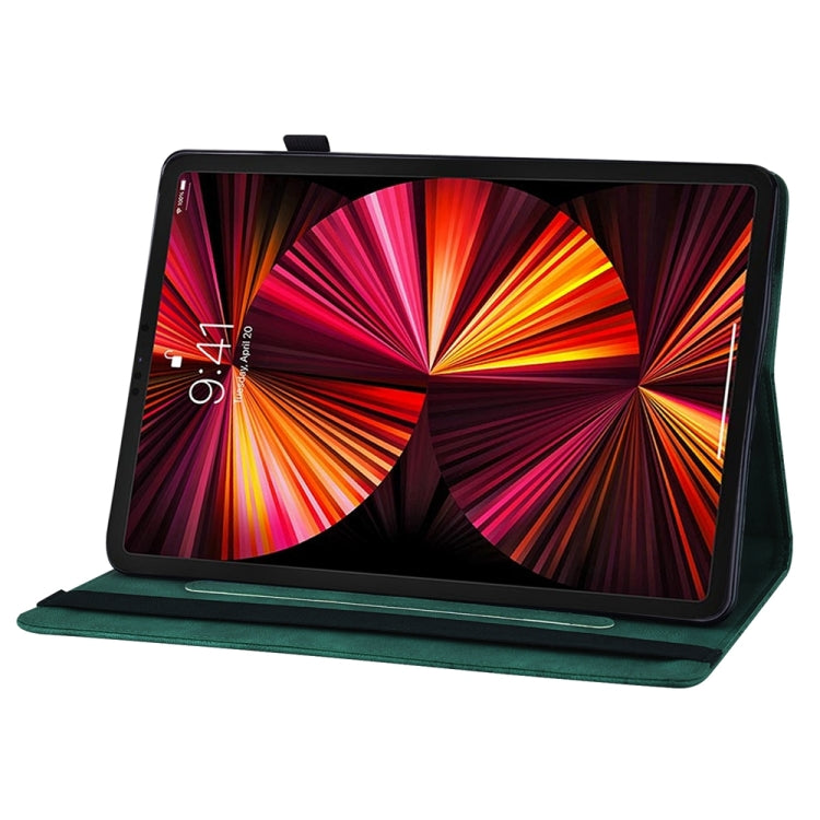 For iPad Pro 12.9 2022 / Air 13 2024 Big Butterfly Embossed Leather Tablet Case(Green) - iPad Pro 12.9 (2022/2021) Cases by PMC Jewellery | Online Shopping South Africa | PMC Jewellery | Buy Now Pay Later Mobicred