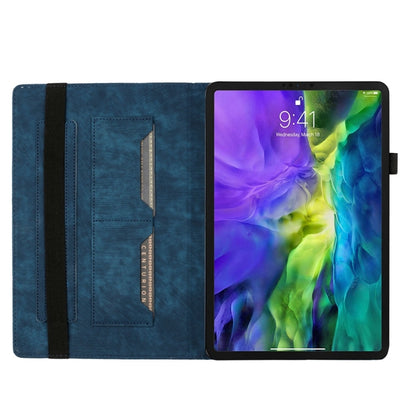 For iPad Pro 12.9 2022 / Air 13 2024 Butterfly Cat Embossing Leather Tablet Case(Dark Blue) - iPad Pro 12.9 (2022/2021) Cases by PMC Jewellery | Online Shopping South Africa | PMC Jewellery | Buy Now Pay Later Mobicred