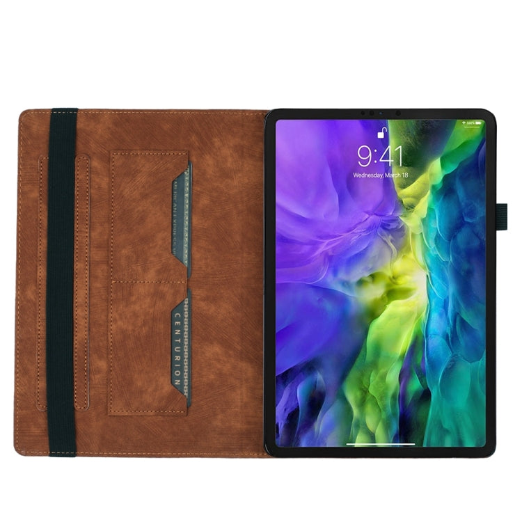 For iPad Pro 12.9 2022 / Air 13 2024 Butterfly Cat Embossing Leather Tablet Case(Brown) - iPad Pro 12.9 (2022/2021) Cases by PMC Jewellery | Online Shopping South Africa | PMC Jewellery | Buy Now Pay Later Mobicred