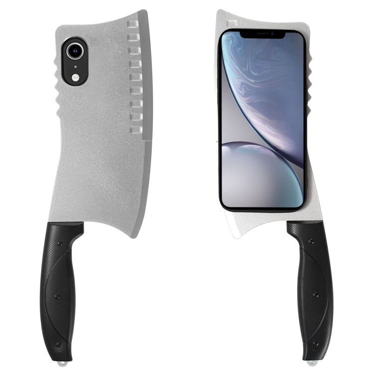 For iPhone XR Simulated Kitchen Knife TPU + PC Phone Case(Silver) - More iPhone Cases by PMC Jewellery | Online Shopping South Africa | PMC Jewellery | Buy Now Pay Later Mobicred