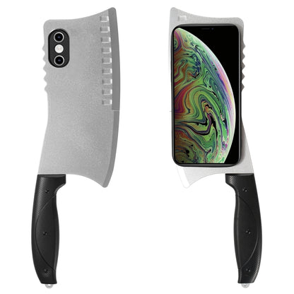 For iPhone XS Max Simulated Kitchen Knife TPU + PC Phone Case(Silver) - More iPhone Cases by PMC Jewellery | Online Shopping South Africa | PMC Jewellery